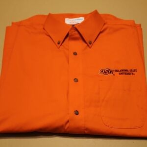 OkStateOrange & Black by Chris Long Sleeve Velocity Twill Dress Shirt